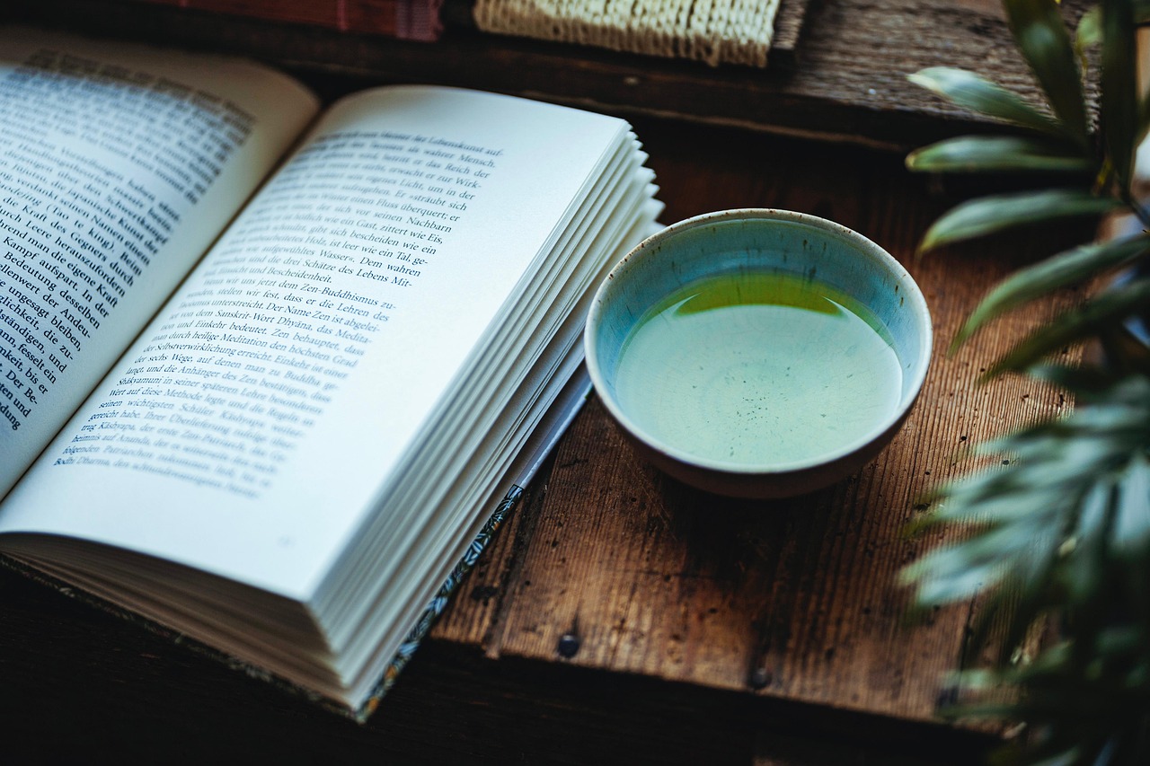 reading, tea, teatime, teapot, green tea, japan, nature, sencha, rainy, rain, calm